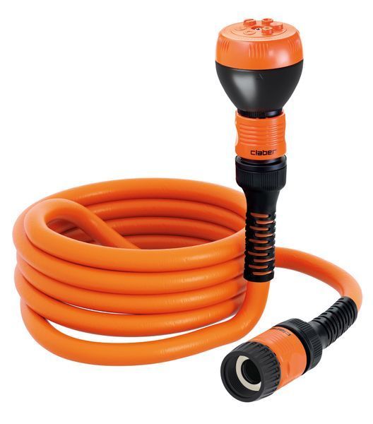 Шланг поливальний пружинний 1/2" TWIDDY 15м, з конекторами і розпилювачем 83433 фото