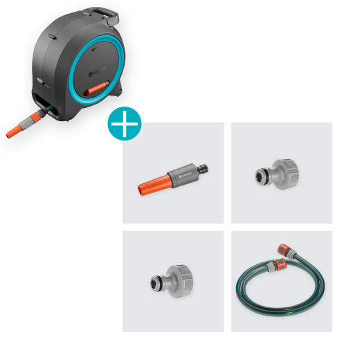 Котушка Gardena Dual Hose Box настінна та наземна 11 мм 25 м 24858 фото