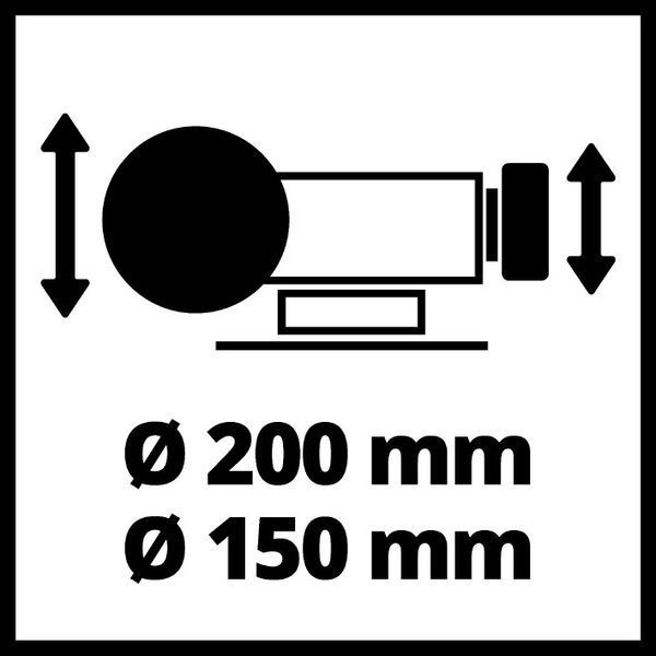 Точило двостороннє Einhell TC-WD 200/150 (4417242) 1491536014 фото