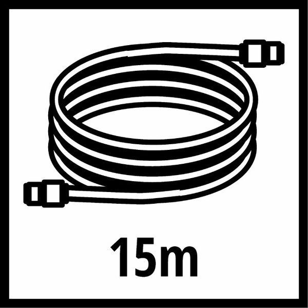 Шланг високого тиску Einhell 15 м, внутрішній діаметр 9 мм (4138210) 1486119982 фото