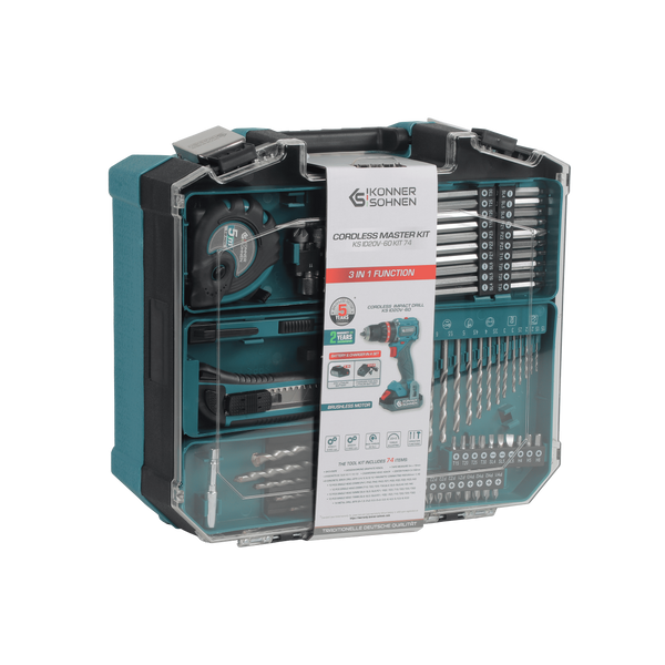 Комплект акумуляторного електроінструменту KS ID20V-60 KIT 74 PLUS KS ID20V-60 KIT 74 PLUS фото