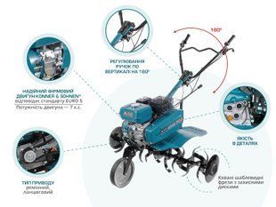Бензиновий культиватор KS 7HP-950A KS 7HP-950A фото