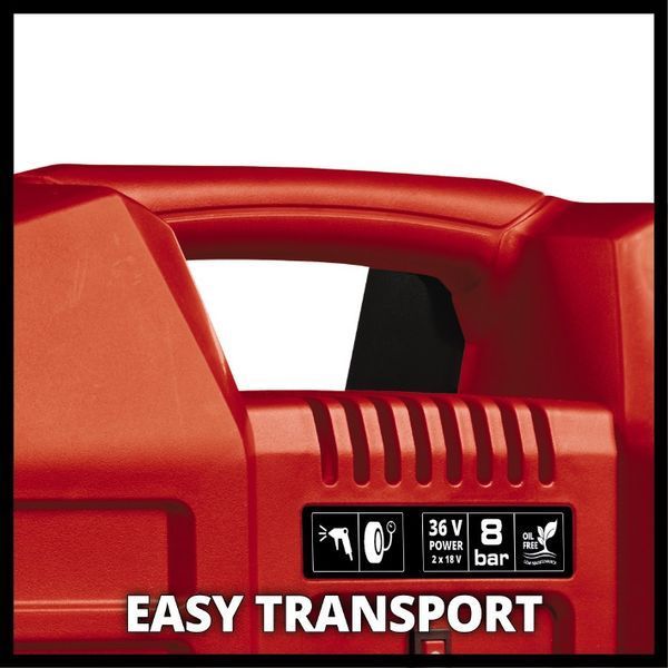 Компресор акумуляторний Einhell TE-AC 36/8 Li OF Set - Solo (4020440) 1798627637 фото
